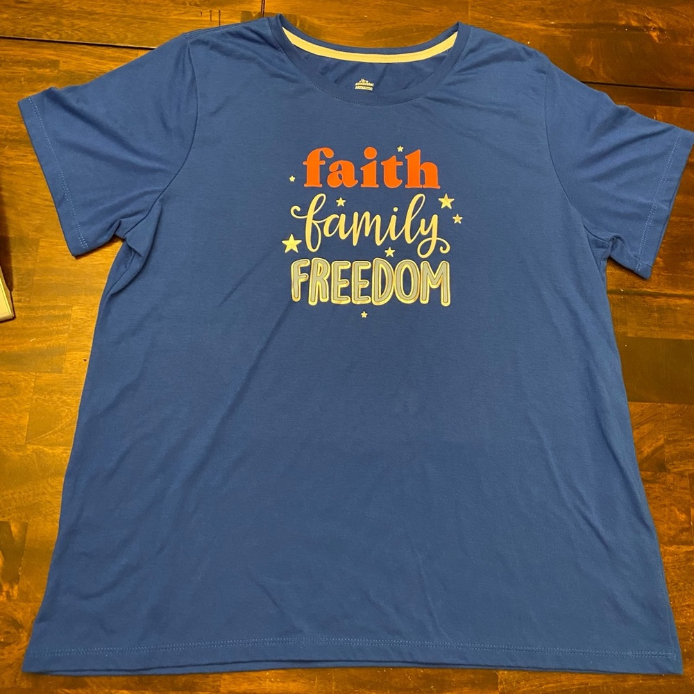 Faith, family freedom tee